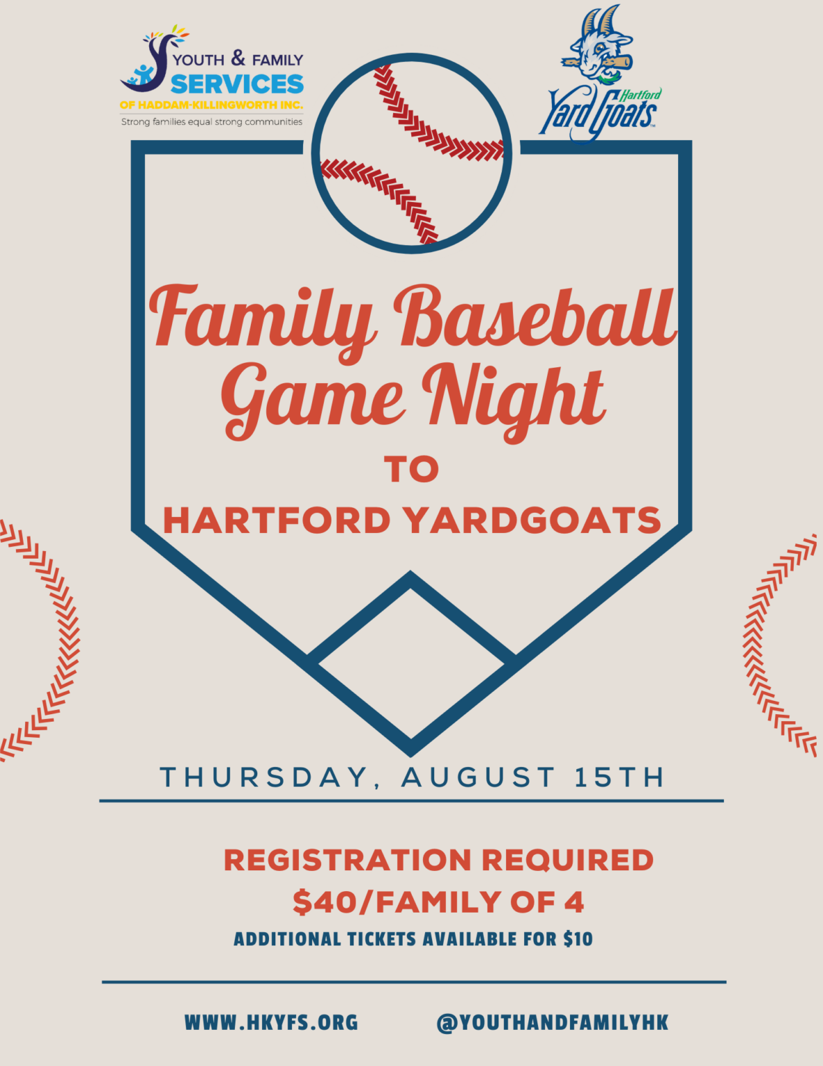 Family Baseball Game Night - YOUTH & FAMILY SERVICES OF HADDAM ...